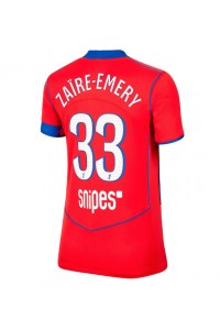 Paris Saint-Germain Warren Zaire-Emery #33 Fotballdrakt Tredje Klær Dame 2025-26 Korte ermer